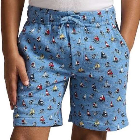 Polo Ralph Lauren Sailboat-Print Spa Terry Shorts - Picture 2 of 7